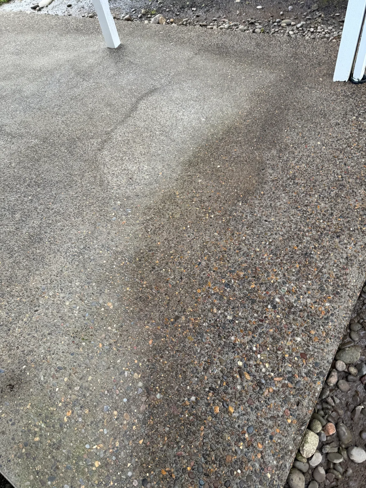 Cleaned patio surface detail after pressure washing in Hillsboro